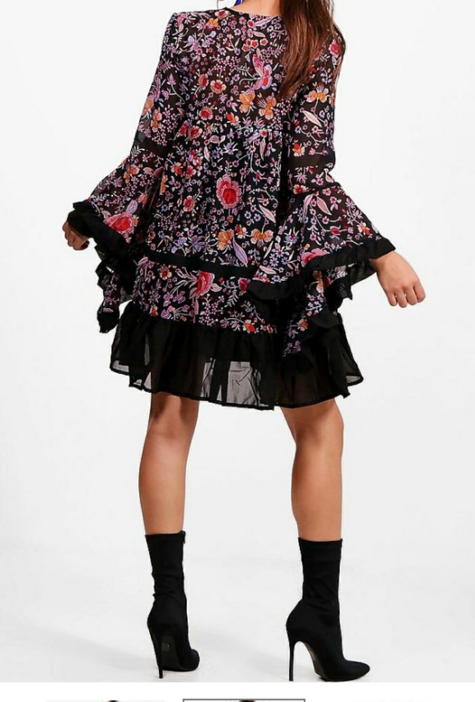 Wide Sleeve Boho Dress Price Firm